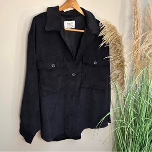 BRAND NEW WOT Ashley By 26 International Ribbed Utility Shacket